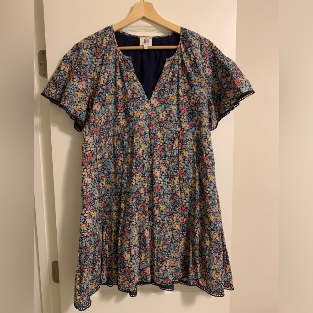 Anthropologie dRA Gianna Mini Dress in Navy Floral size S